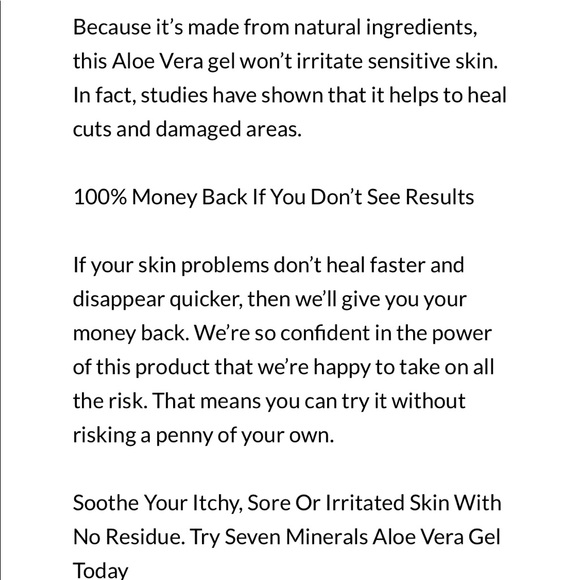LAST ONE! SEVEN MINERALS Aloe Vera Gel Organic. - Picture 9 of 13